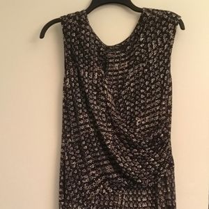 Black dress from Nick and Zoe. Faux  wrap.
